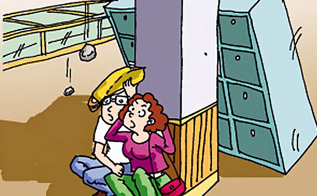 四幅漫画教你地震时应急逃生常识